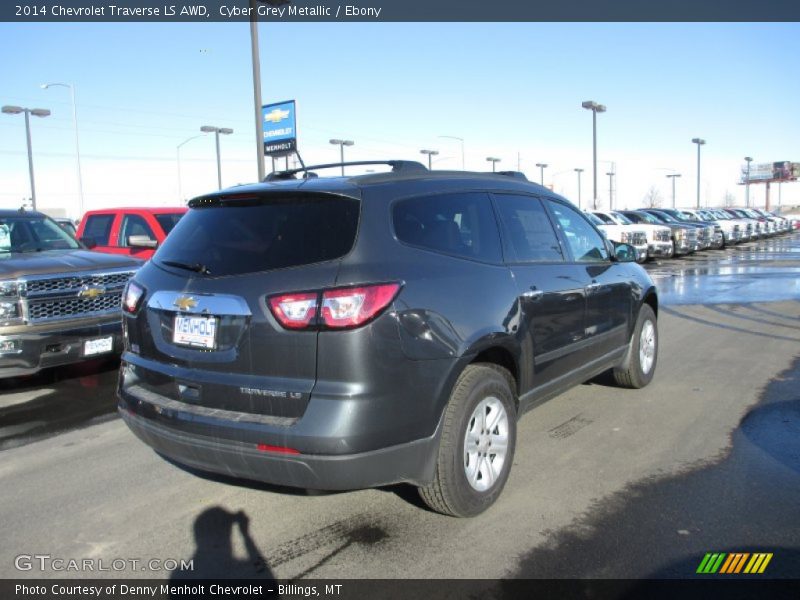Cyber Grey Metallic / Ebony 2014 Chevrolet Traverse LS AWD
