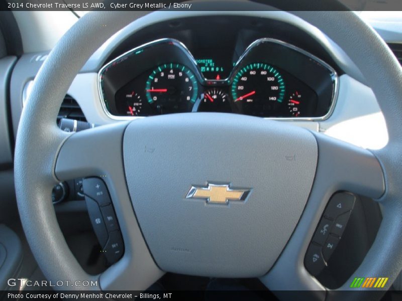 Cyber Grey Metallic / Ebony 2014 Chevrolet Traverse LS AWD