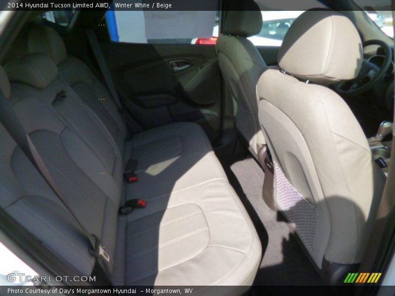 Winter White / Beige 2014 Hyundai Tucson Limited AWD
