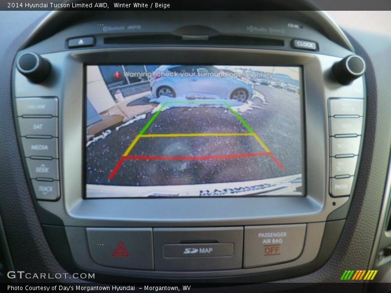 Winter White / Beige 2014 Hyundai Tucson Limited AWD