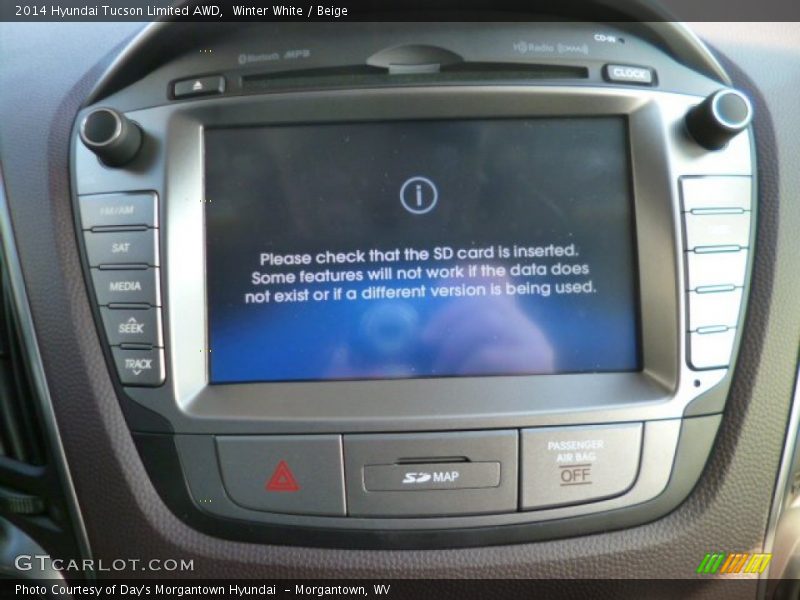 Winter White / Beige 2014 Hyundai Tucson Limited AWD