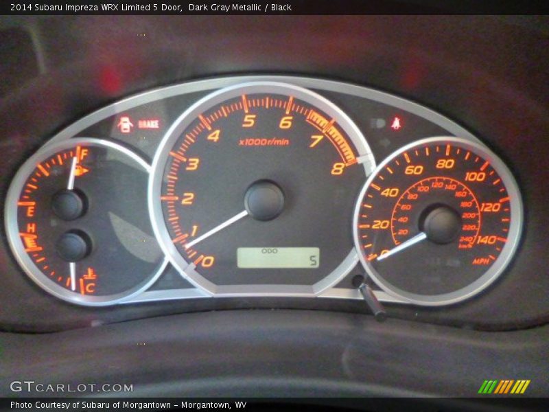 Dark Gray Metallic / Black 2014 Subaru Impreza WRX Limited 5 Door