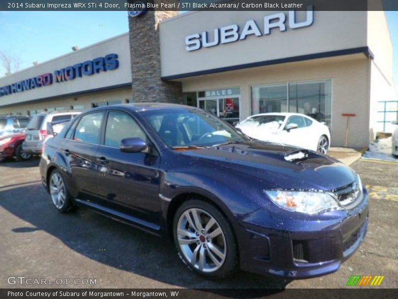 Plasma Blue Pearl / STI Black Alcantara/ Carbon Black Leather 2014 Subaru Impreza WRX STi 4 Door
