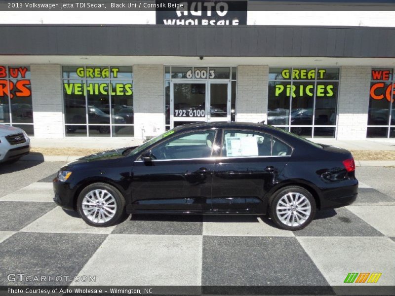 Black Uni / Cornsilk Beige 2013 Volkswagen Jetta TDI Sedan