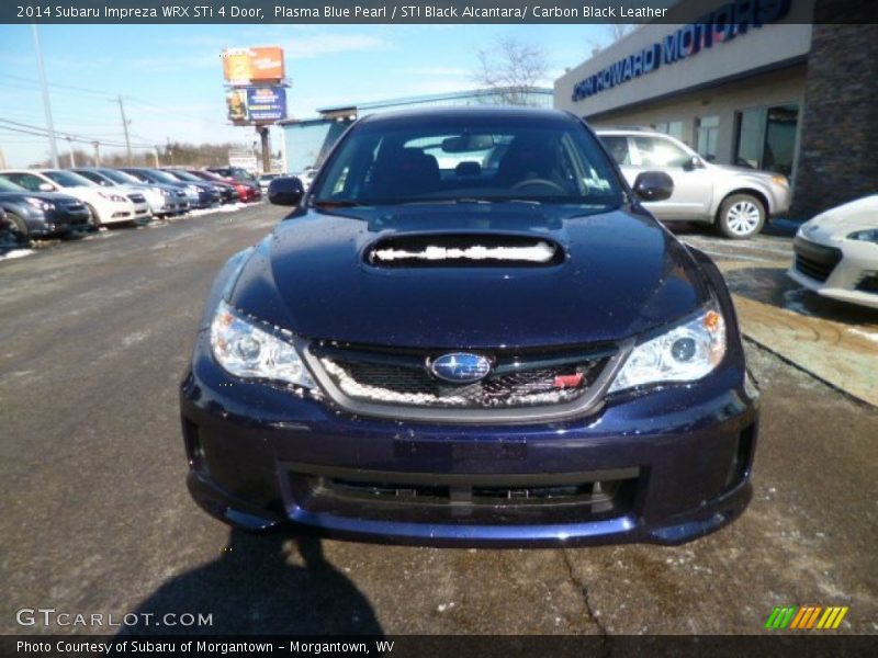Plasma Blue Pearl / STI Black Alcantara/ Carbon Black Leather 2014 Subaru Impreza WRX STi 4 Door