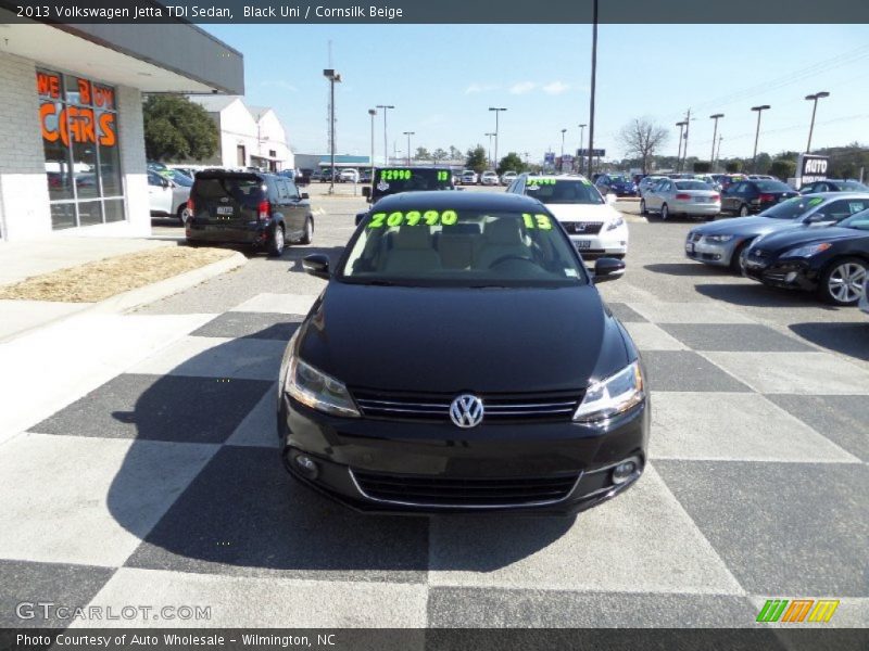 Black Uni / Cornsilk Beige 2013 Volkswagen Jetta TDI Sedan