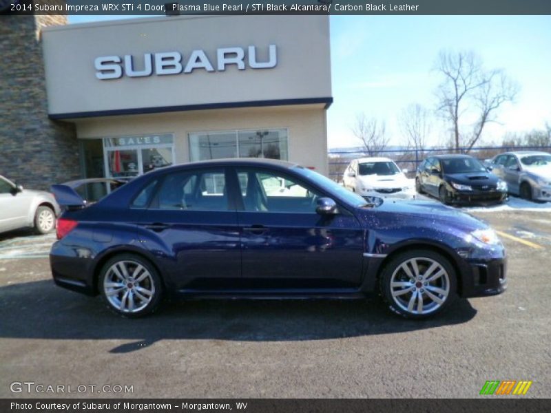 Plasma Blue Pearl / STI Black Alcantara/ Carbon Black Leather 2014 Subaru Impreza WRX STi 4 Door