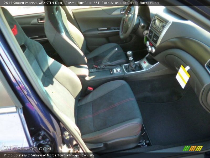 Plasma Blue Pearl / STI Black Alcantara/ Carbon Black Leather 2014 Subaru Impreza WRX STi 4 Door
