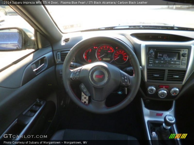 Plasma Blue Pearl / STI Black Alcantara/ Carbon Black Leather 2014 Subaru Impreza WRX STi 4 Door