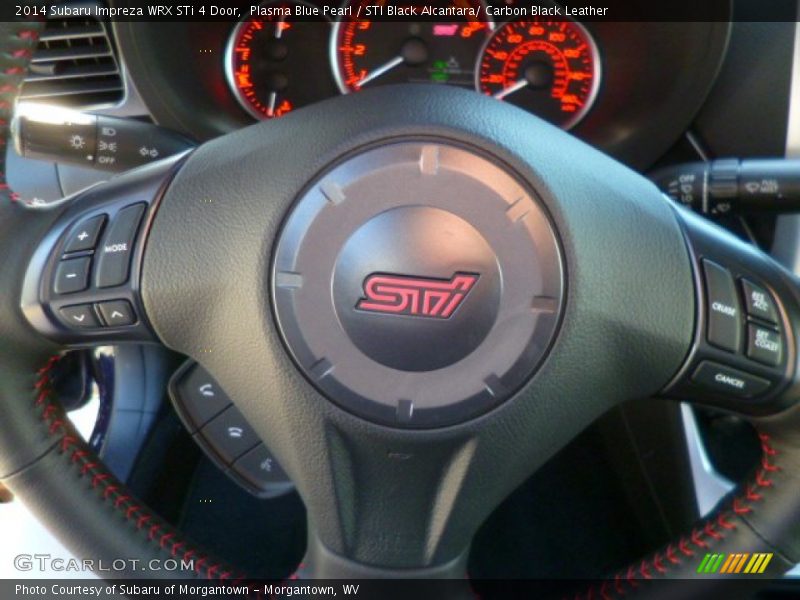 Plasma Blue Pearl / STI Black Alcantara/ Carbon Black Leather 2014 Subaru Impreza WRX STi 4 Door