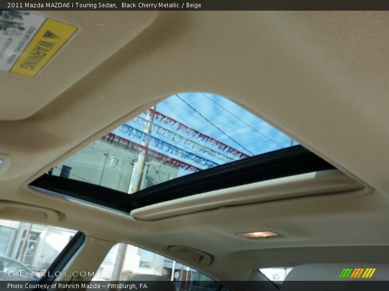 Black Cherry Metallic / Beige 2011 Mazda MAZDA6 i Touring Sedan
