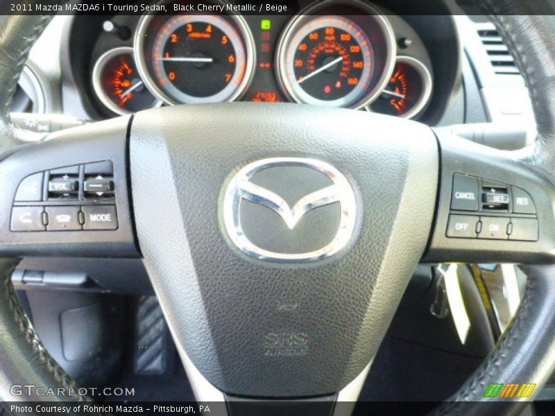 Black Cherry Metallic / Beige 2011 Mazda MAZDA6 i Touring Sedan