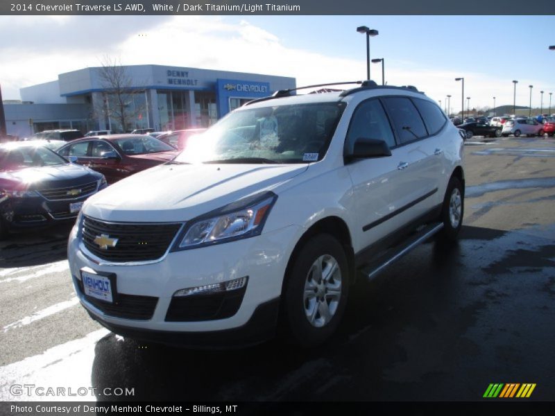 White / Dark Titanium/Light Titanium 2014 Chevrolet Traverse LS AWD