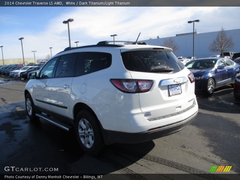 White / Dark Titanium/Light Titanium 2014 Chevrolet Traverse LS AWD