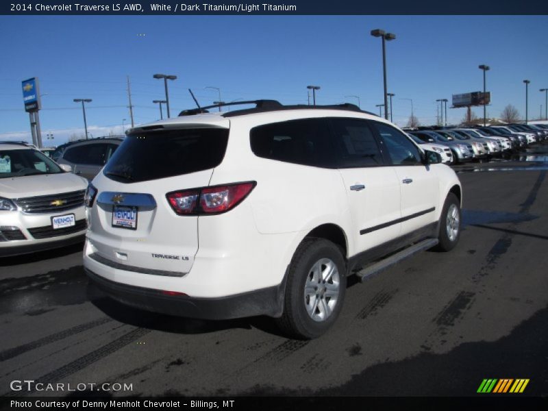 White / Dark Titanium/Light Titanium 2014 Chevrolet Traverse LS AWD