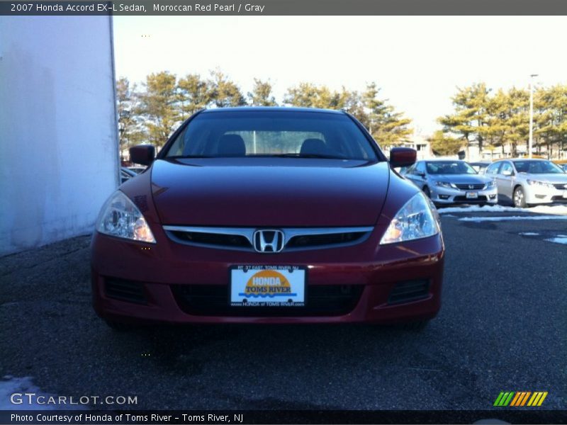 Moroccan Red Pearl / Gray 2007 Honda Accord EX-L Sedan