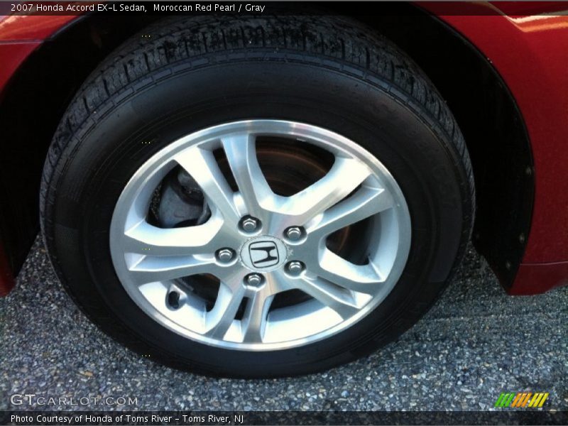 Moroccan Red Pearl / Gray 2007 Honda Accord EX-L Sedan