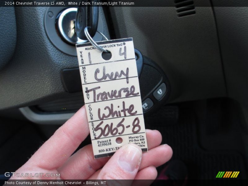 White / Dark Titanium/Light Titanium 2014 Chevrolet Traverse LS AWD