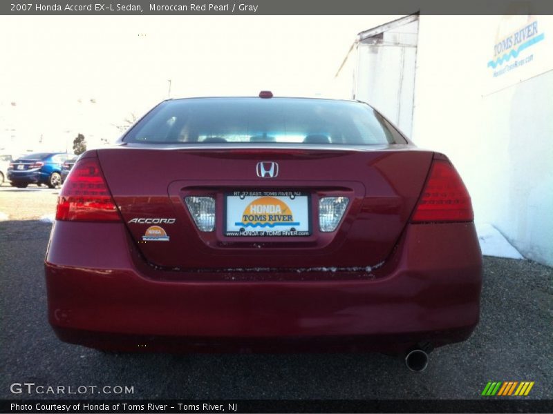 Moroccan Red Pearl / Gray 2007 Honda Accord EX-L Sedan