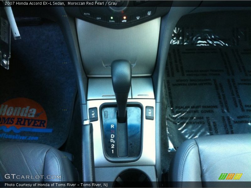 Moroccan Red Pearl / Gray 2007 Honda Accord EX-L Sedan