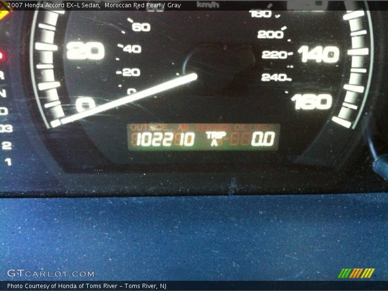 Moroccan Red Pearl / Gray 2007 Honda Accord EX-L Sedan