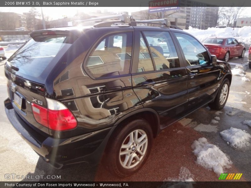 Black Sapphire Metallic / Beige 2006 BMW X5 3.0i