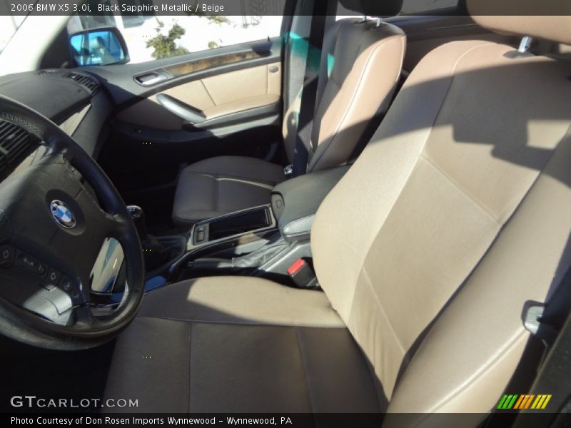 Black Sapphire Metallic / Beige 2006 BMW X5 3.0i