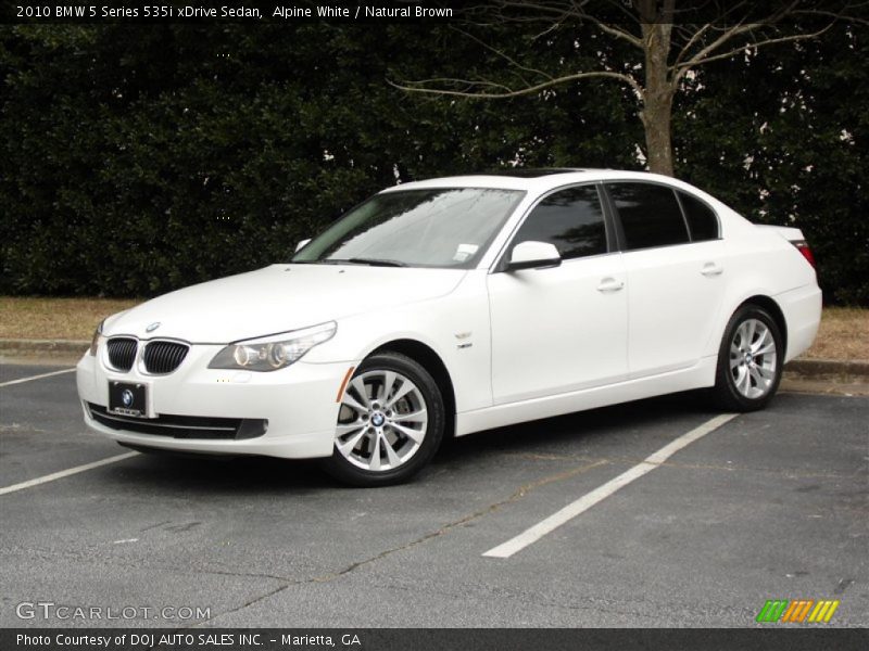 Alpine White / Natural Brown 2010 BMW 5 Series 535i xDrive Sedan