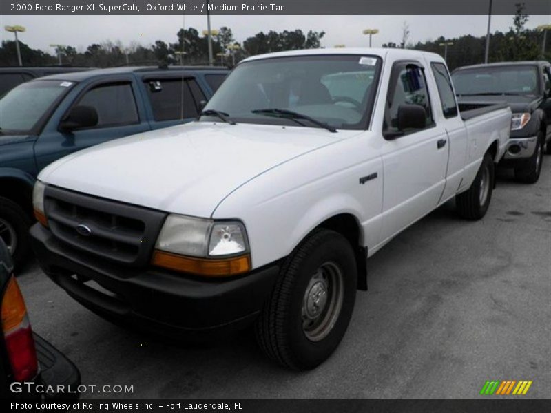 Oxford White / Medium Prairie Tan 2000 Ford Ranger XL SuperCab