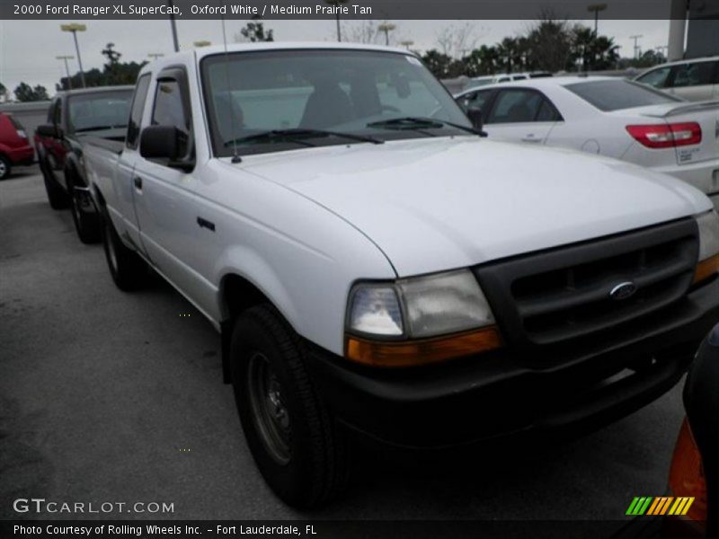 Oxford White / Medium Prairie Tan 2000 Ford Ranger XL SuperCab