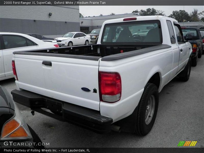 Oxford White / Medium Prairie Tan 2000 Ford Ranger XL SuperCab