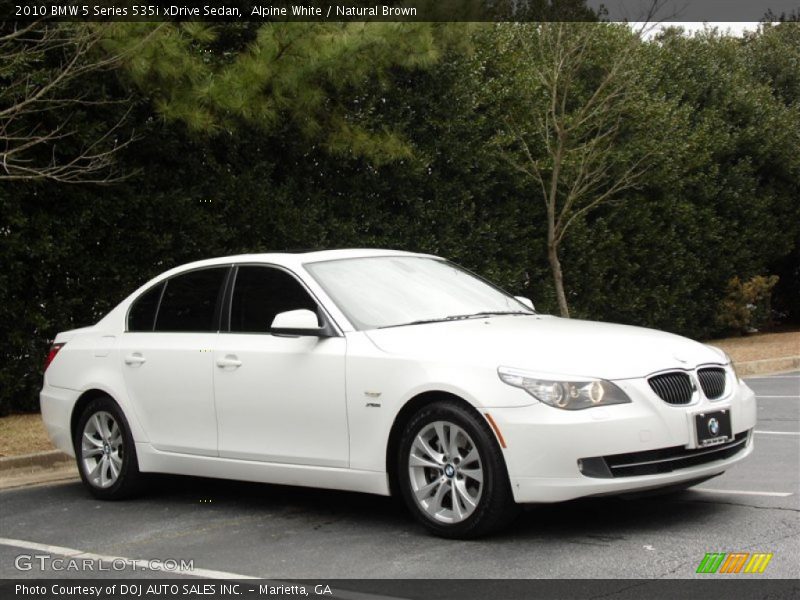 Alpine White / Natural Brown 2010 BMW 5 Series 535i xDrive Sedan