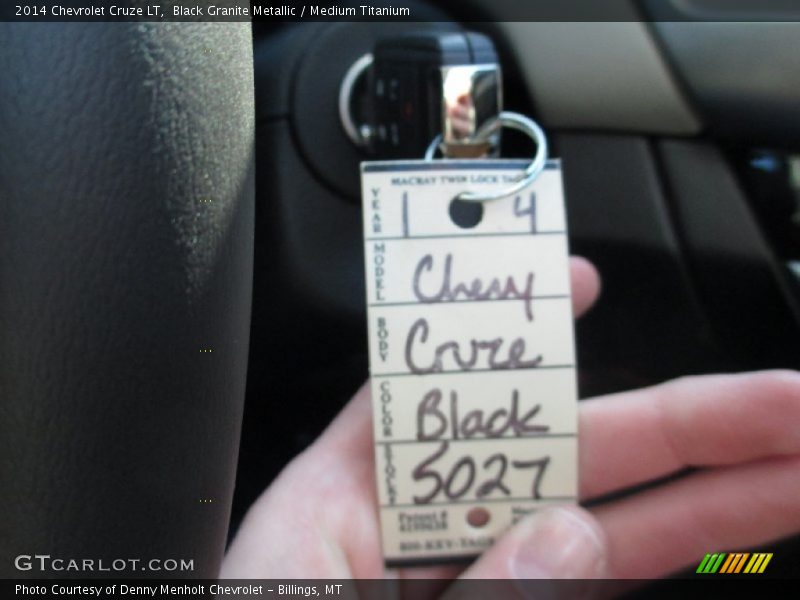 Black Granite Metallic / Medium Titanium 2014 Chevrolet Cruze LT