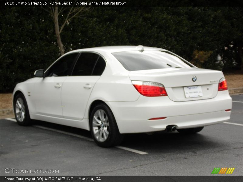 Alpine White / Natural Brown 2010 BMW 5 Series 535i xDrive Sedan