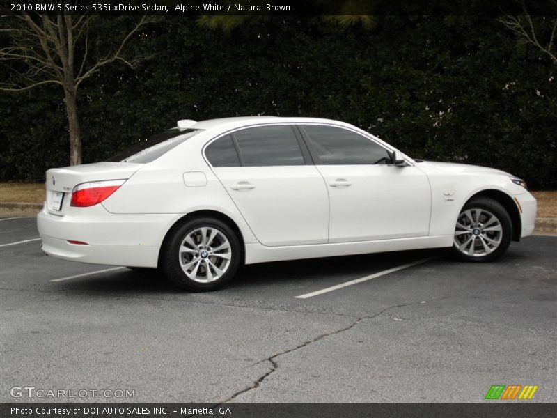 Alpine White / Natural Brown 2010 BMW 5 Series 535i xDrive Sedan