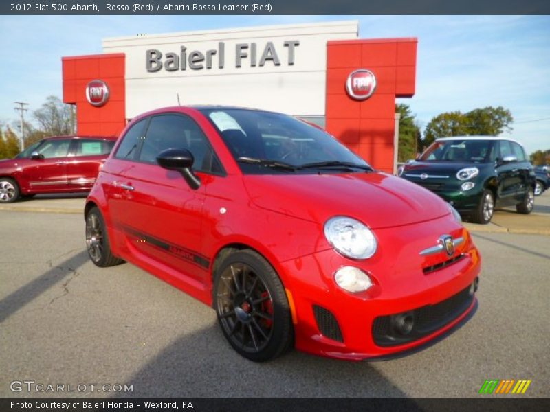 Rosso (Red) / Abarth Rosso Leather (Red) 2012 Fiat 500 Abarth