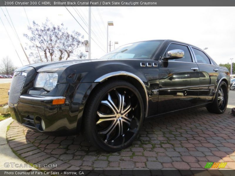 Brilliant Black Crystal Pearl / Dark Slate Gray/Light Graystone 2006 Chrysler 300 C HEMI