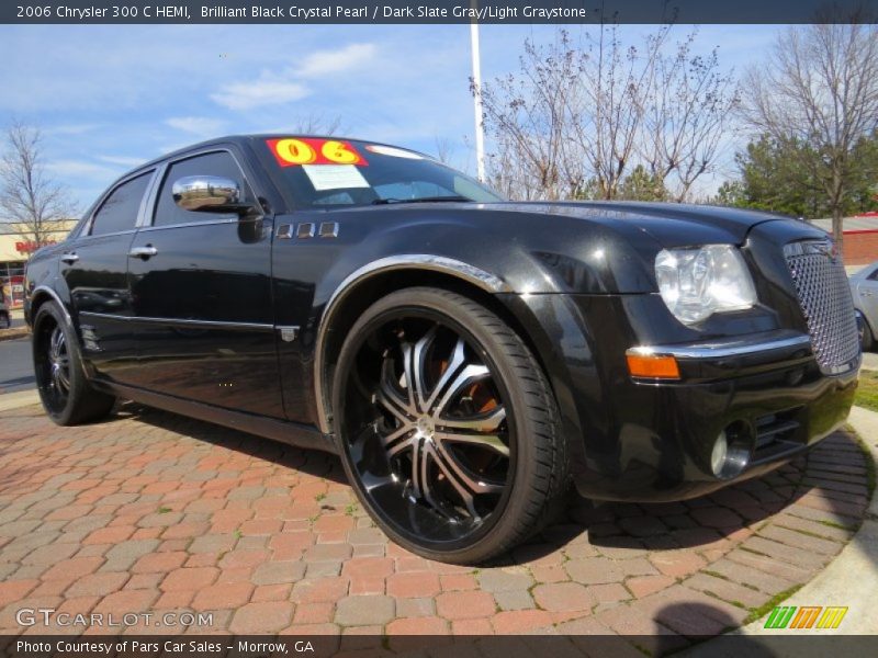 Brilliant Black Crystal Pearl / Dark Slate Gray/Light Graystone 2006 Chrysler 300 C HEMI