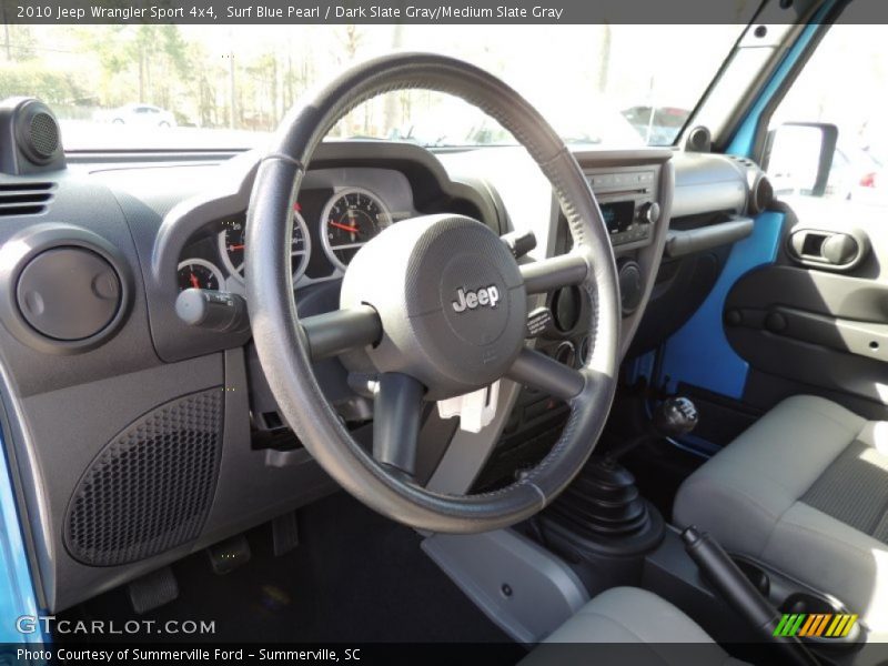 Surf Blue Pearl / Dark Slate Gray/Medium Slate Gray 2010 Jeep Wrangler Sport 4x4