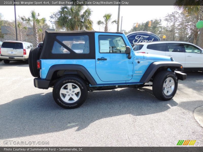 Surf Blue Pearl / Dark Slate Gray/Medium Slate Gray 2010 Jeep Wrangler Sport 4x4