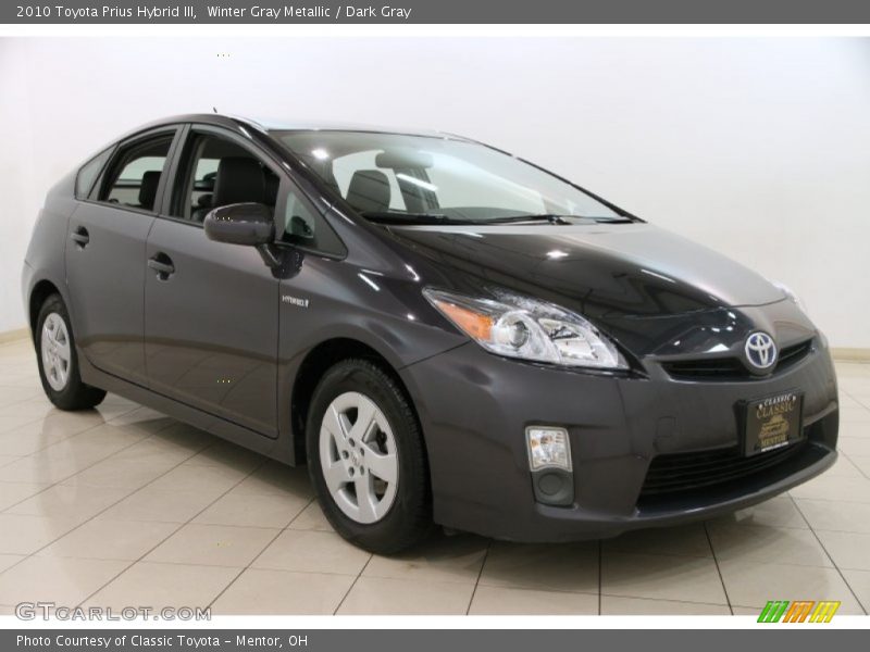 Winter Gray Metallic / Dark Gray 2010 Toyota Prius Hybrid III