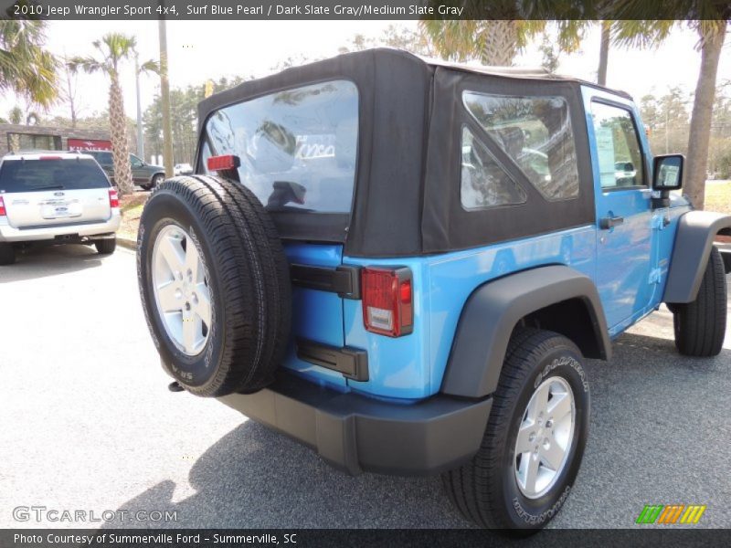 Surf Blue Pearl / Dark Slate Gray/Medium Slate Gray 2010 Jeep Wrangler Sport 4x4