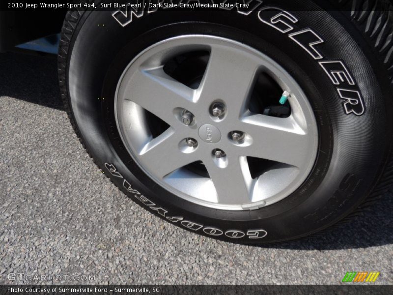 Surf Blue Pearl / Dark Slate Gray/Medium Slate Gray 2010 Jeep Wrangler Sport 4x4