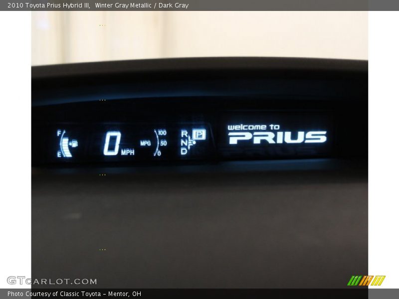 Winter Gray Metallic / Dark Gray 2010 Toyota Prius Hybrid III