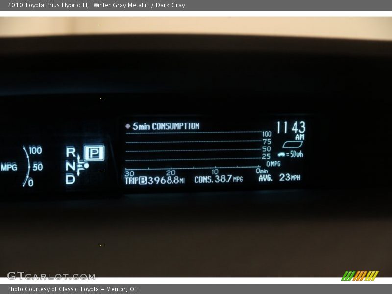 Winter Gray Metallic / Dark Gray 2010 Toyota Prius Hybrid III