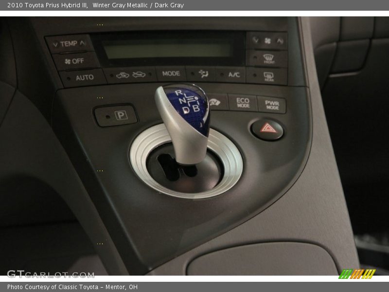 Winter Gray Metallic / Dark Gray 2010 Toyota Prius Hybrid III