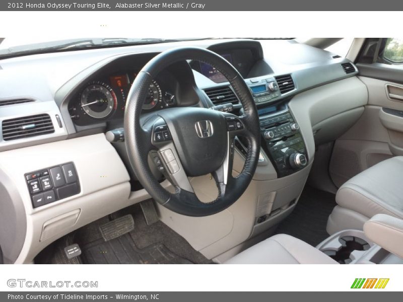 Alabaster Silver Metallic / Gray 2012 Honda Odyssey Touring Elite