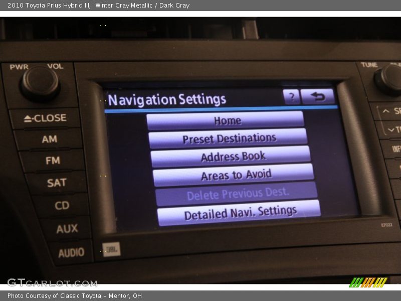 Winter Gray Metallic / Dark Gray 2010 Toyota Prius Hybrid III