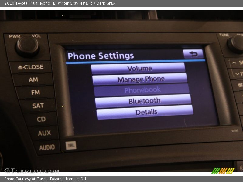 Winter Gray Metallic / Dark Gray 2010 Toyota Prius Hybrid III
