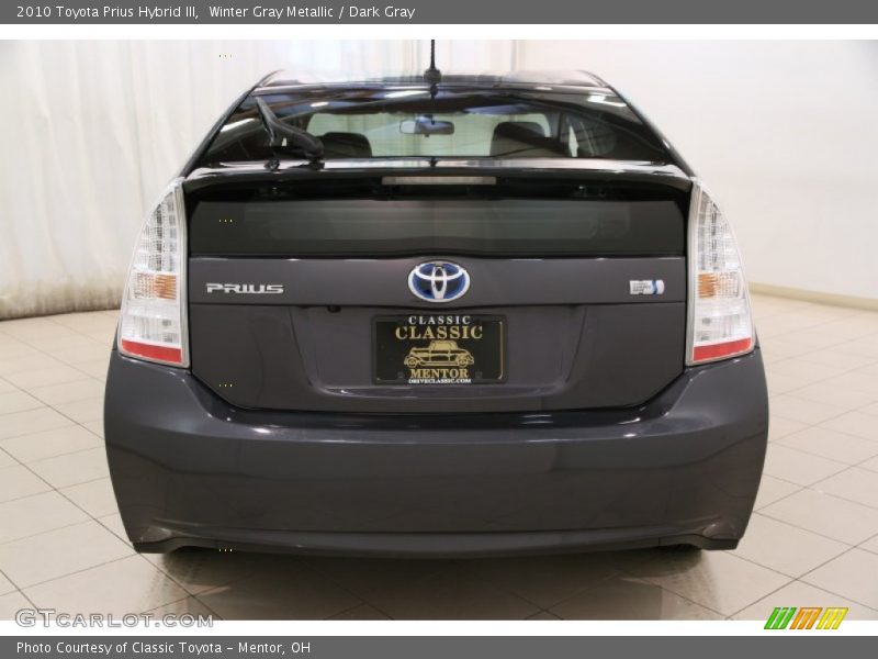 Winter Gray Metallic / Dark Gray 2010 Toyota Prius Hybrid III